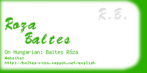 roza baltes business card